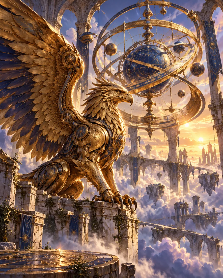 Astrolabe Gryphon original cosmic game artwork